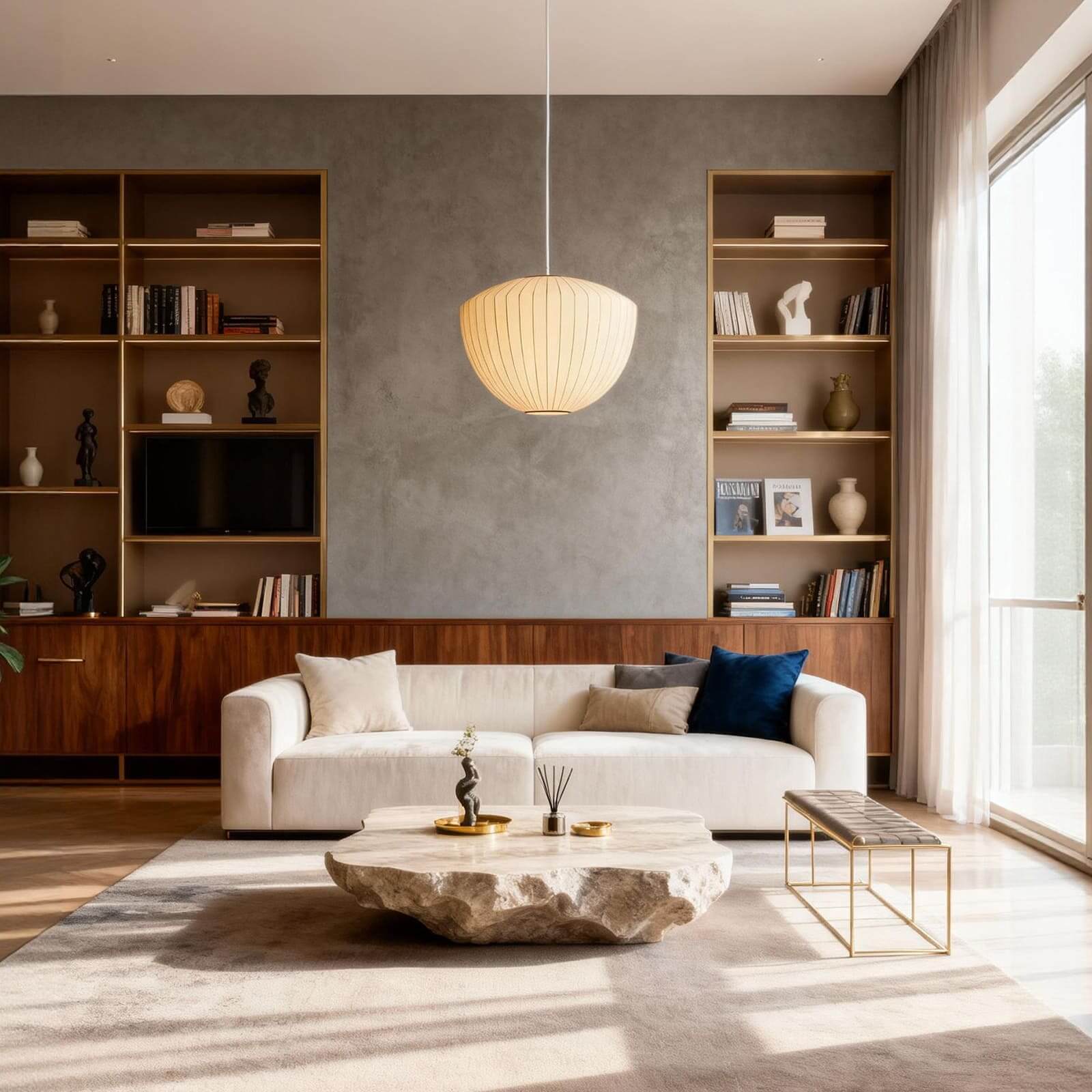 Talvia Pendant Light – Modern Hanging Light for Drawing Room | Rossolighting