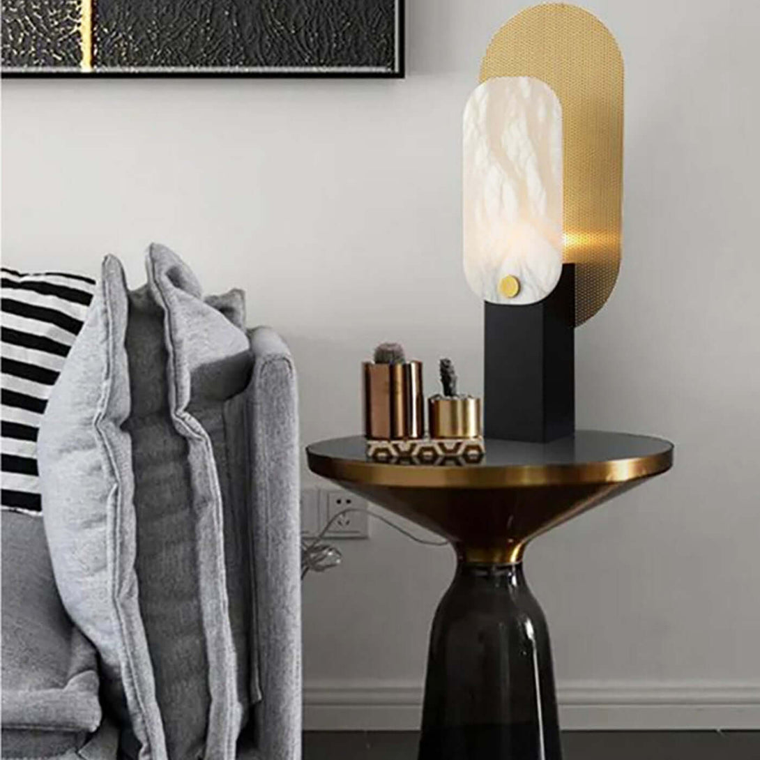 Tazro Table Lamp – Modern Alabaster Table Lamp for Home Décor