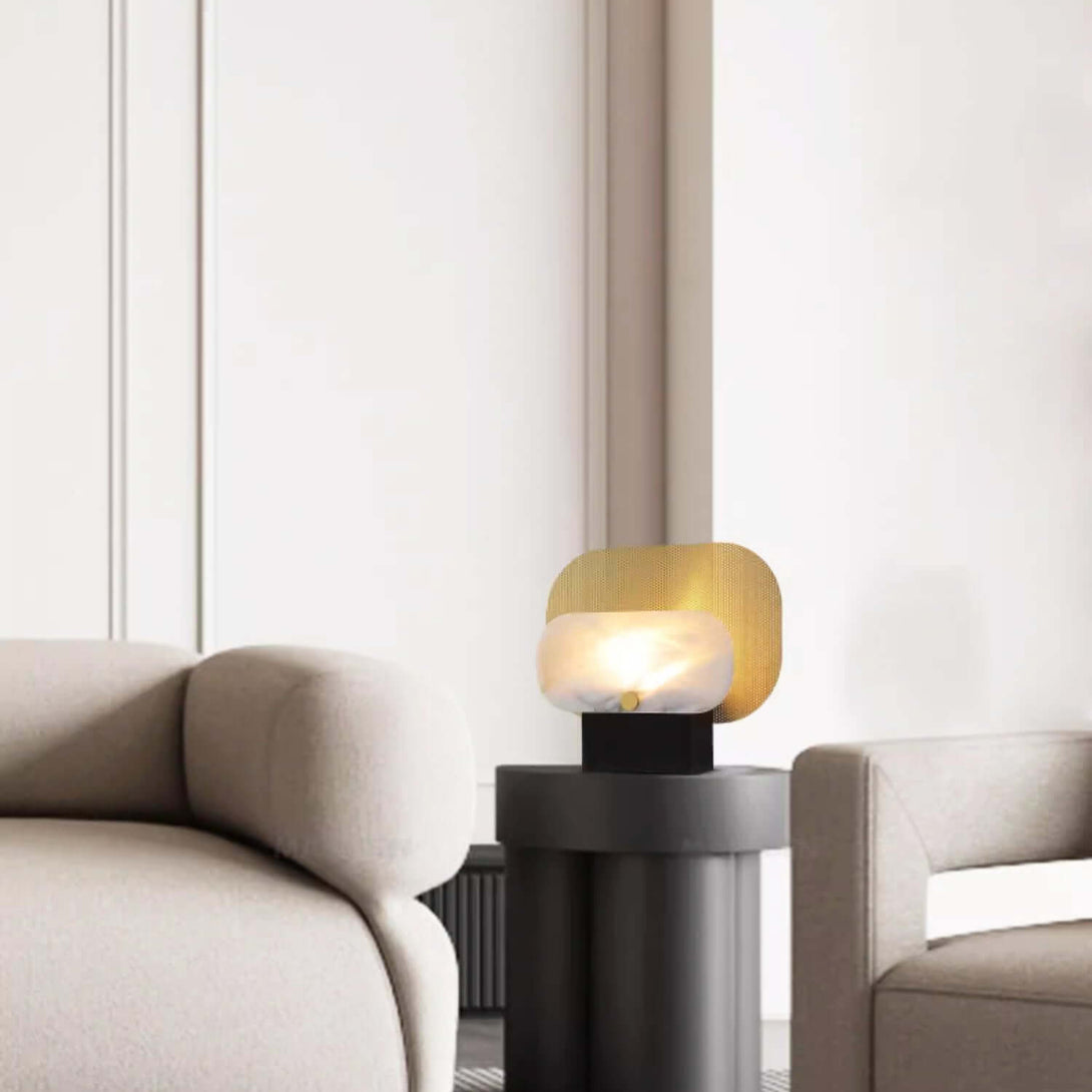 Tazro Table Lamp – Modern Alabaster Table Lamp for Home Décor