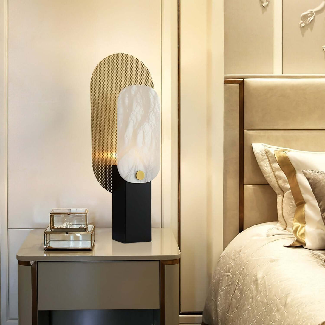 Tazro Table Lamp – Modern Alabaster Table Lamp for Home Décor