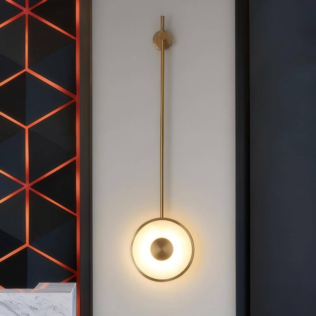 Tirun Wall Sconce – Alabaster and Brass Wall Sconce