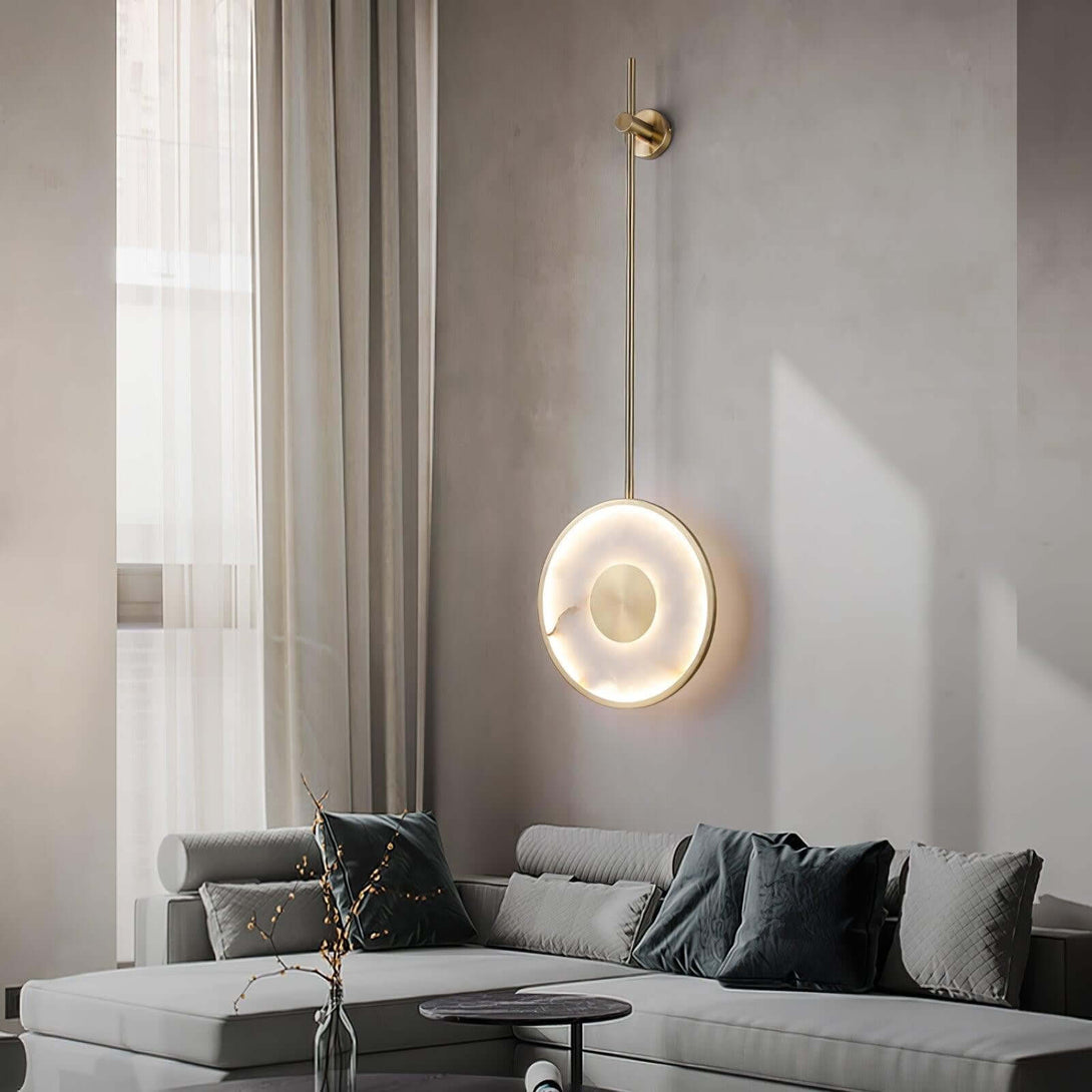 Tirun Wall Sconce – Alabaster and Brass Wall Sconce