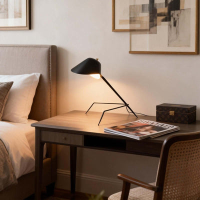 Tivaro Table Lamp – Serge Mouille Inspired Black and Gold Lamps | Rossolighting