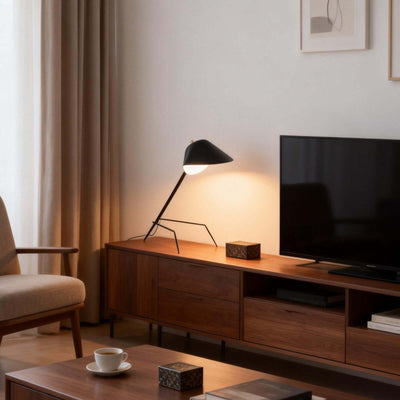 Tivaro Table Lamp – Serge Mouille Inspired Black and Gold Lamps | Rossolighting