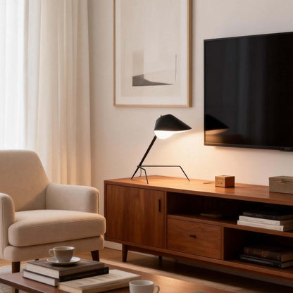Tivaro Table Lamp – Serge Mouille Inspired Black and Gold Lamps