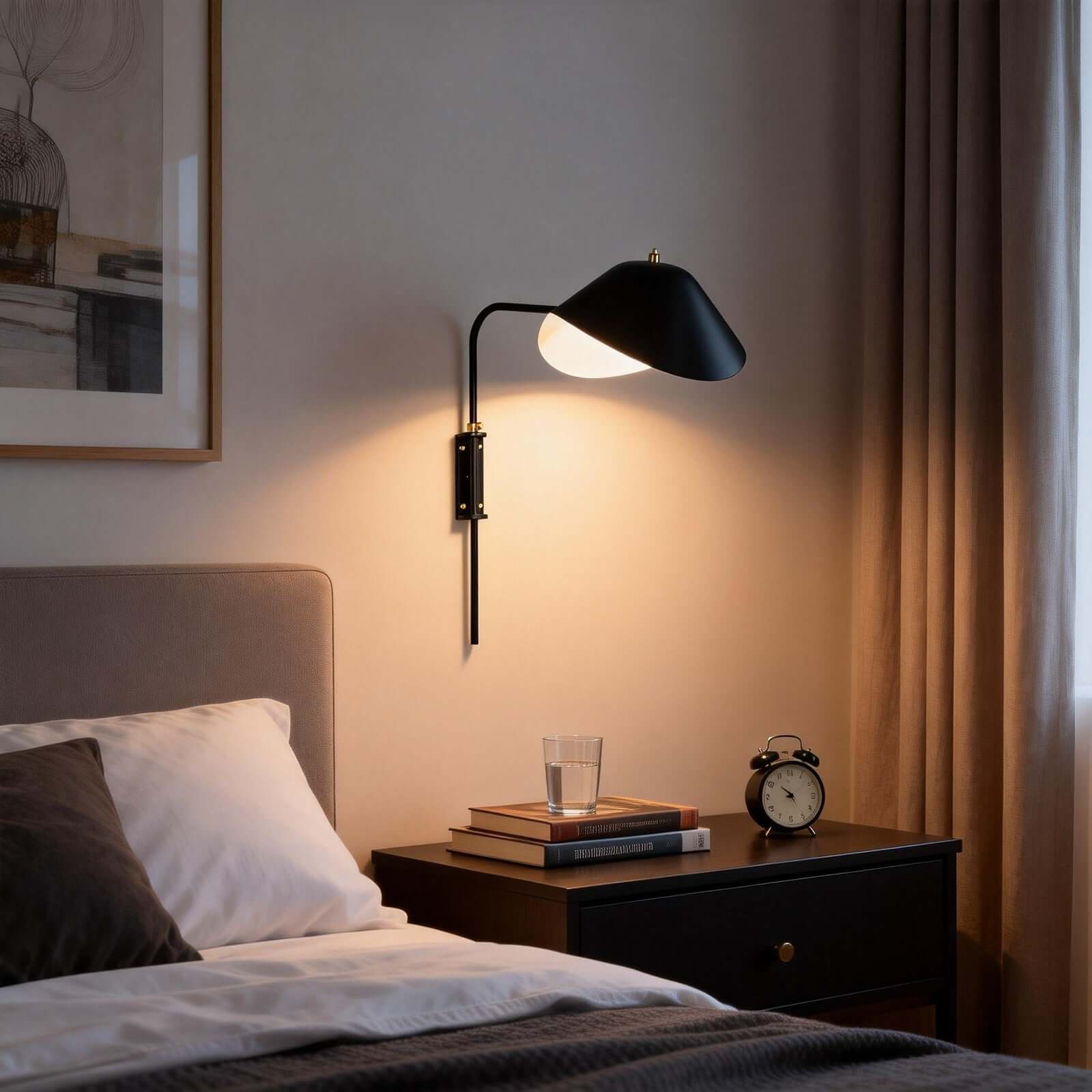 Tivaro Wall Lamp – Wall Mounted Reading Lights with Black Scope | Rossolighting