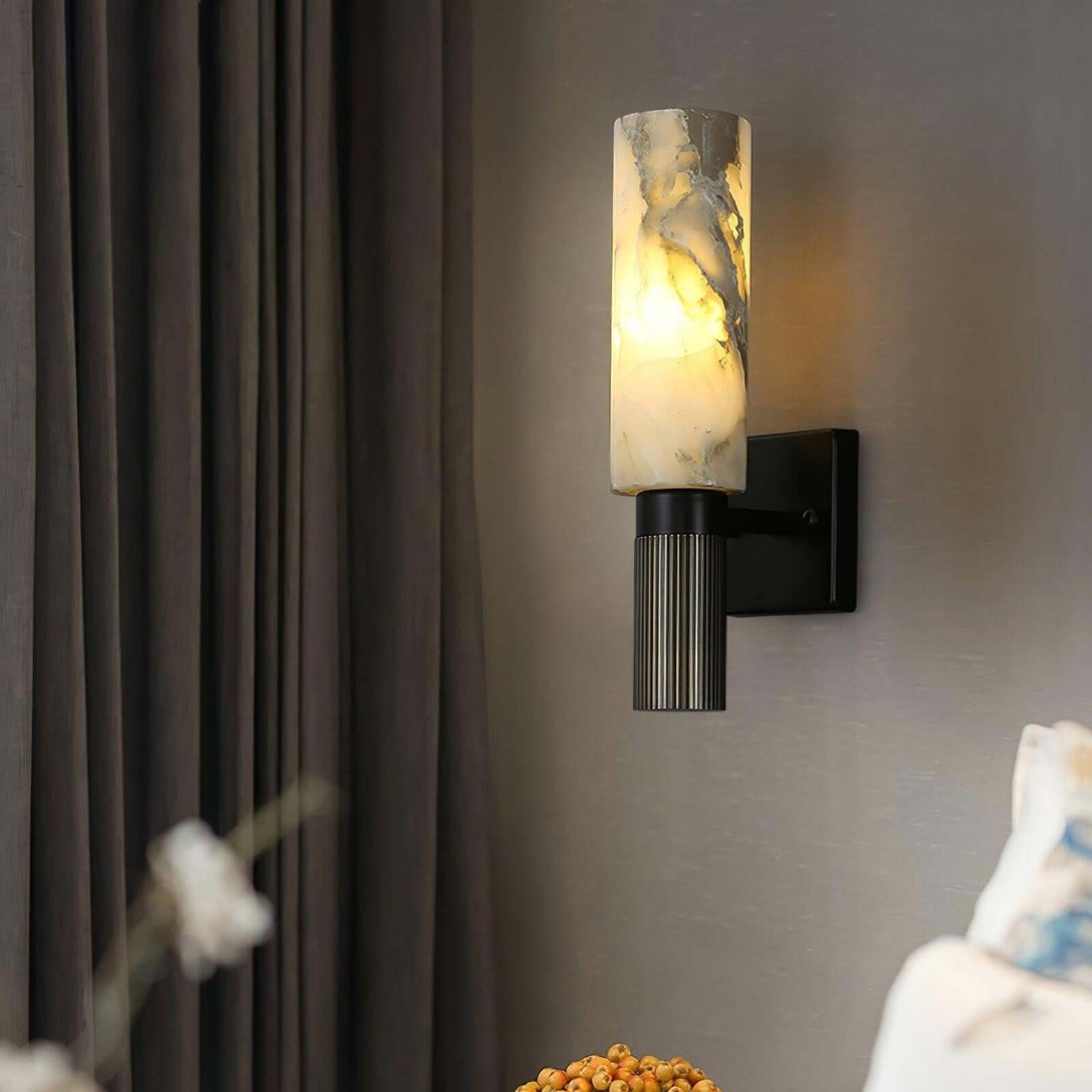 Torch Alabaster Wall Sconce