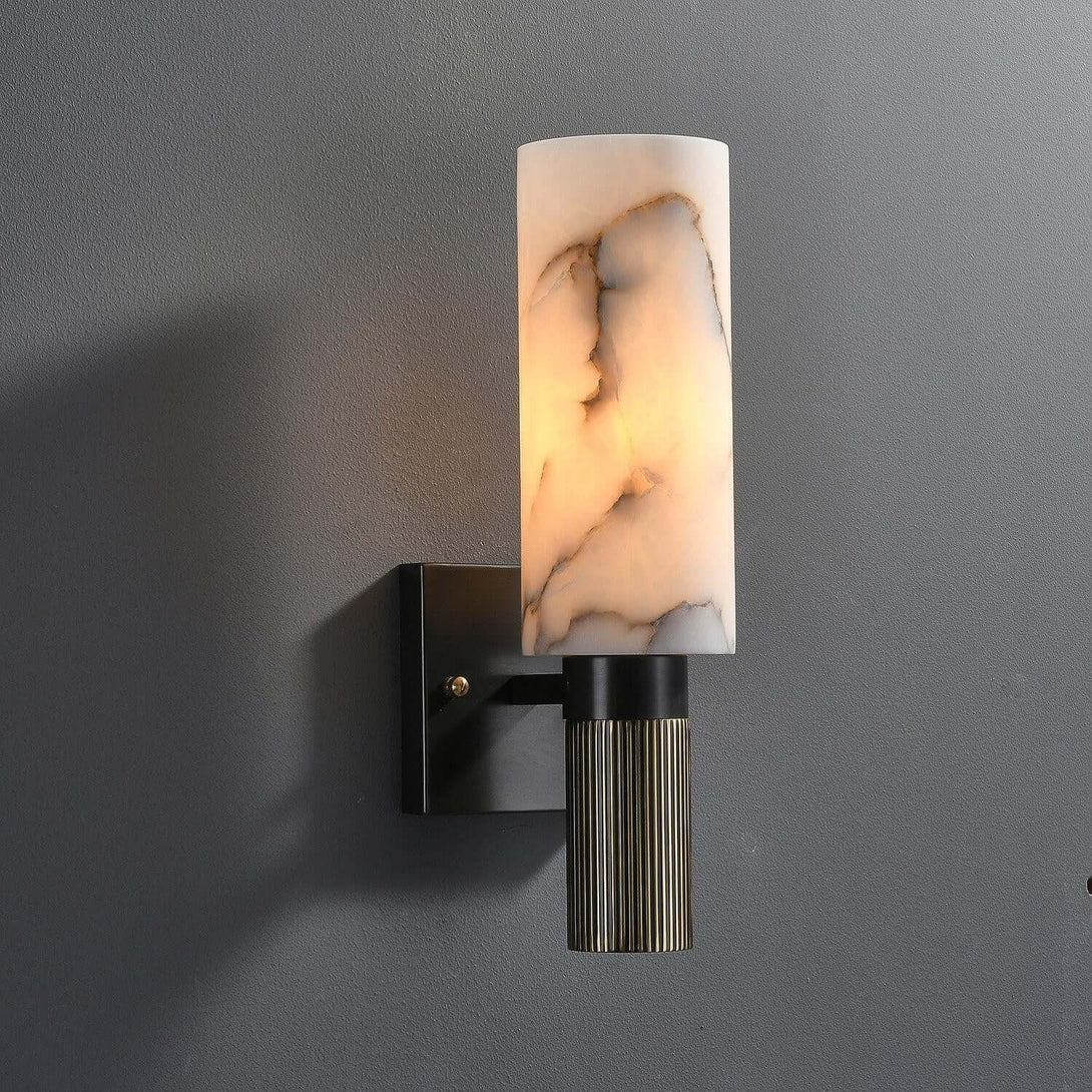 Torch Alabaster Wall Sconce