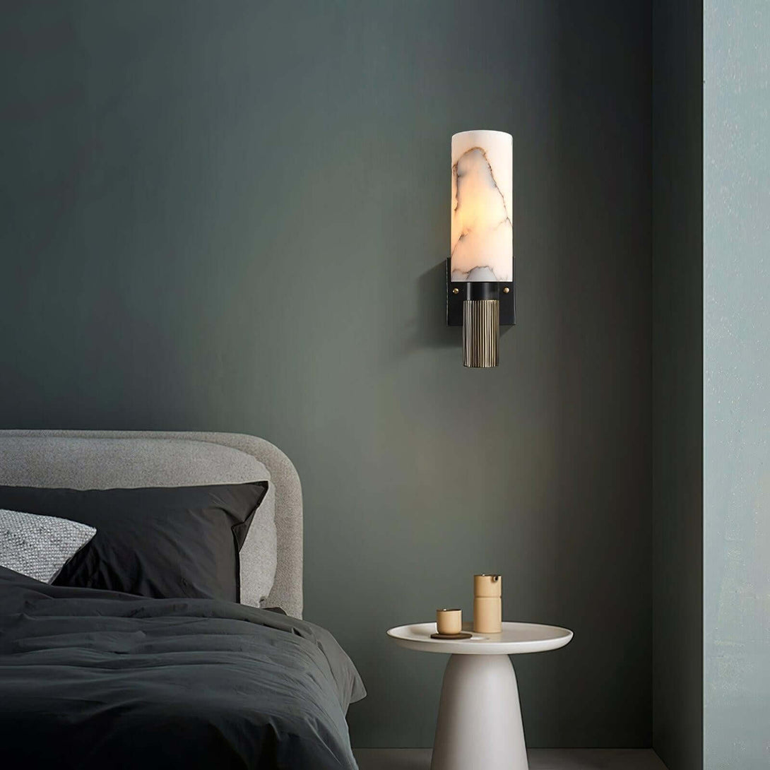 Torch Alabaster Wall Sconce