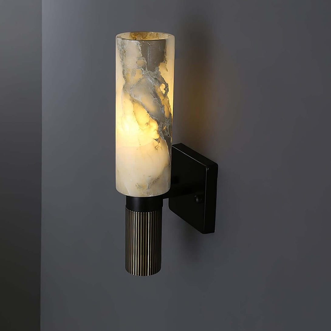 Torch Alabaster Wall Sconce