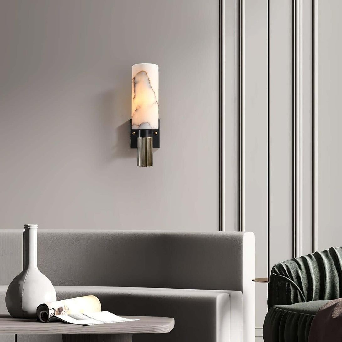Torch Alabaster Wall Sconce