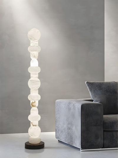 Tribeca Alabaster Floor Lamp | Vintage Mid-Century Modern Floor Lamp | Rossolighting