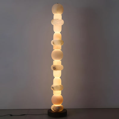 Tribeca Alabaster Floor Lamp | Vintage Mid-Century Modern Floor Lamp | Rossolighting
