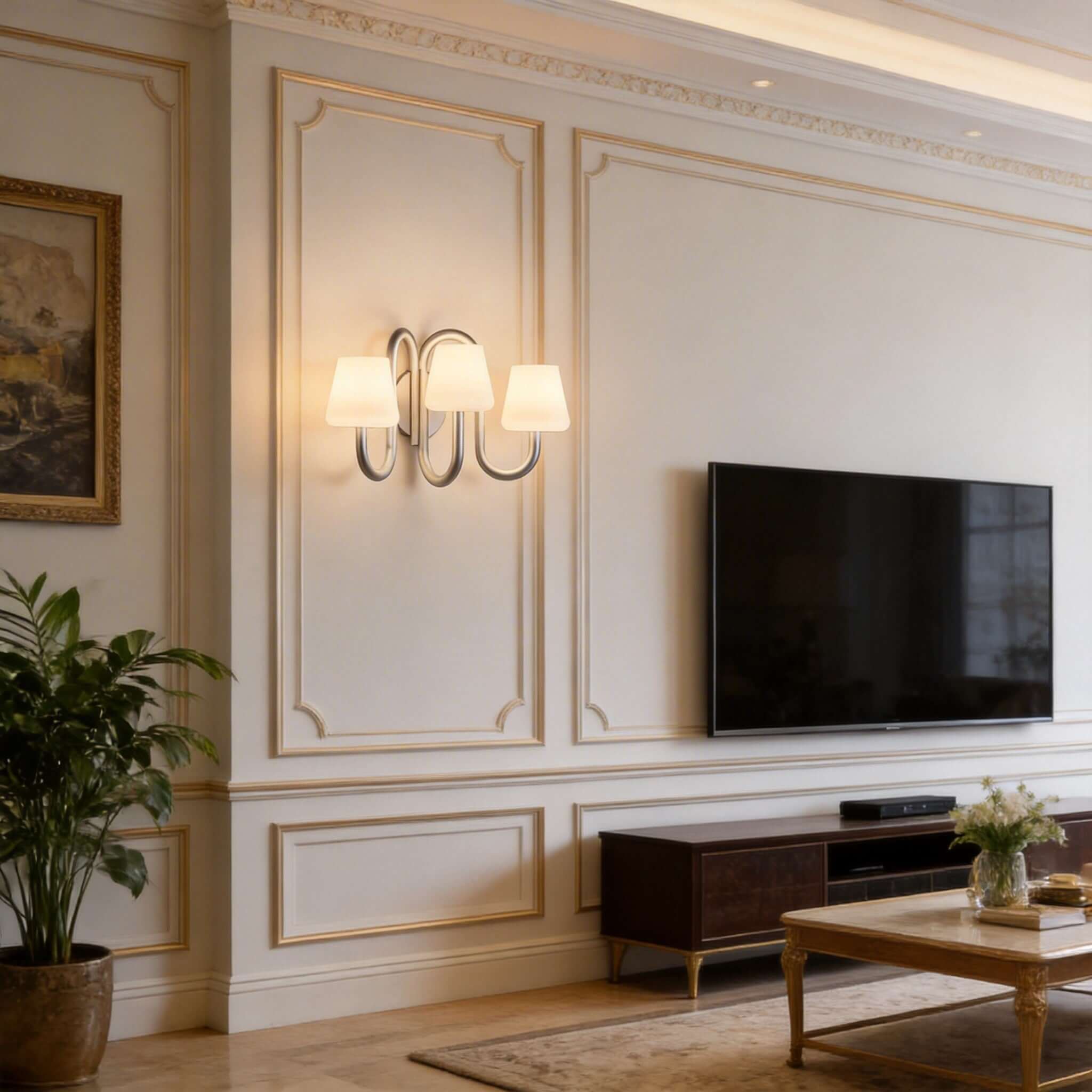 Ulvoro Wall Lamp – Modern Silver Wall Sconce Lights Indoor | Rossolighting