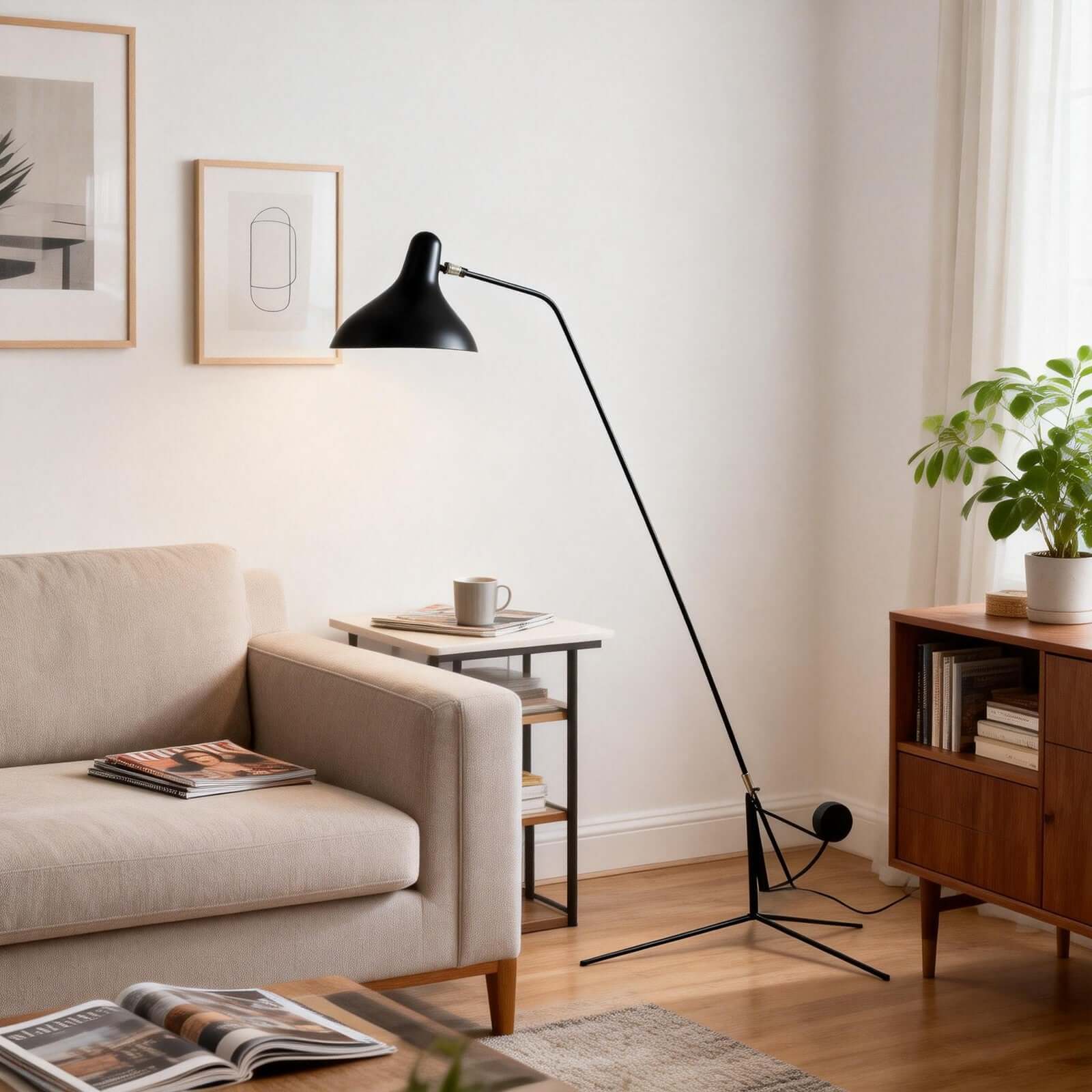 Velano Floor Lamp – Minimalist Tripod Floor Light for Modern Spaces