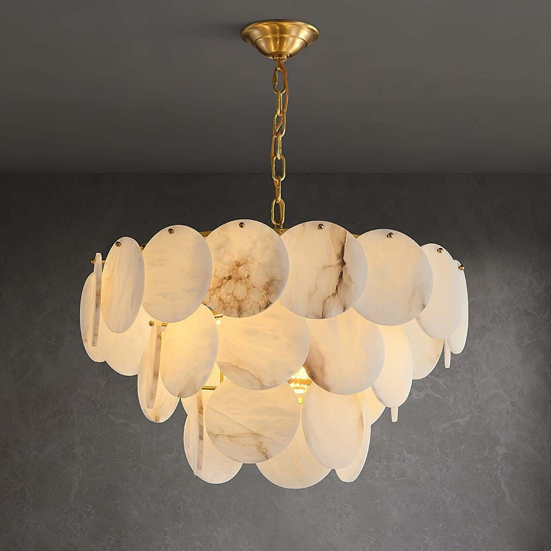 Velimo Alabaster Chandelier – Elegant Circle Chandelier