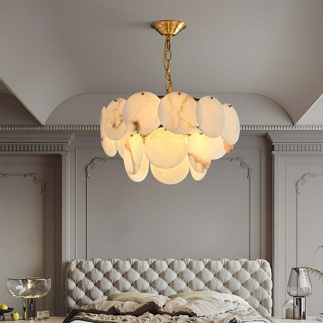 Velimo Alabaster Chandelier – Elegant Circle Chandelier