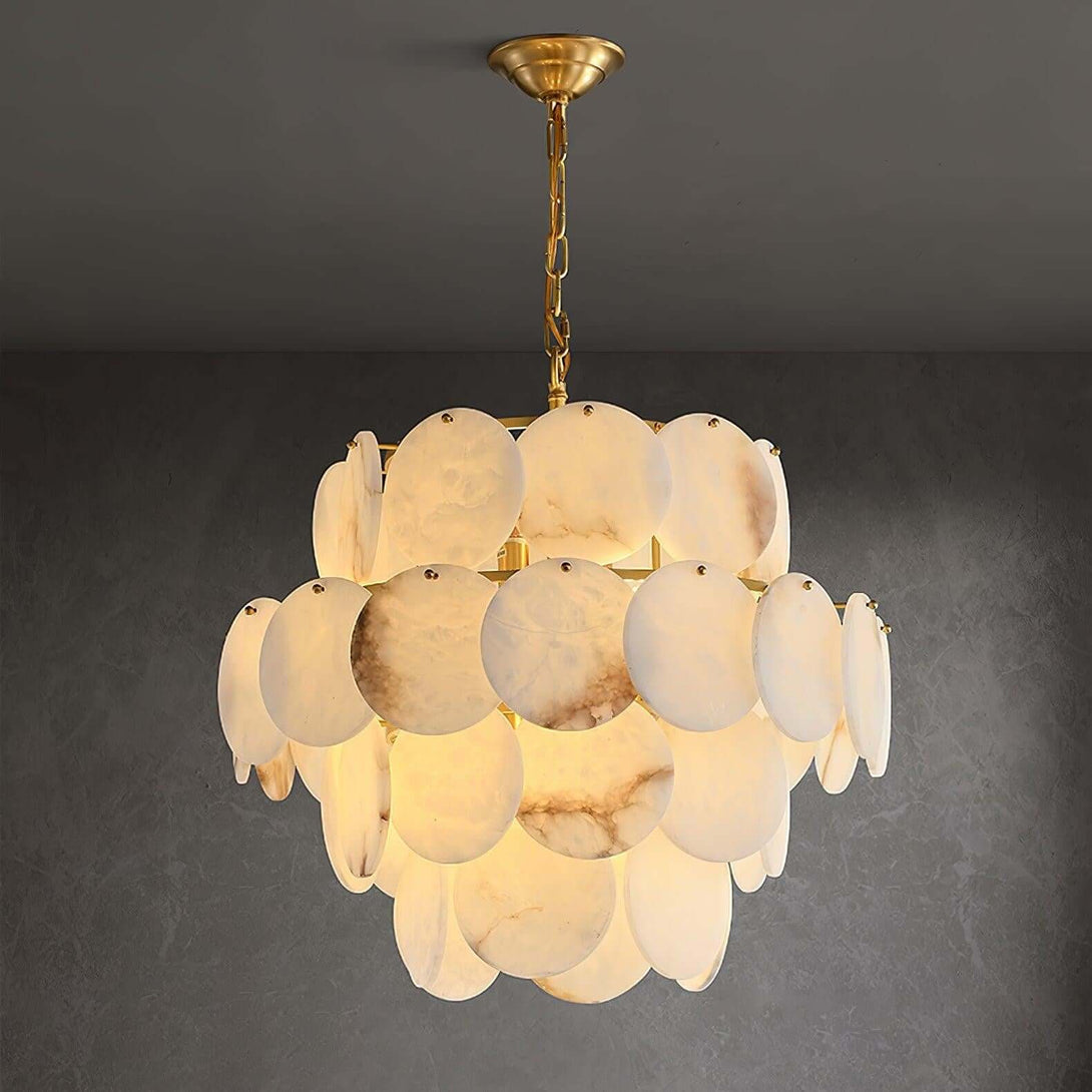 Velimo Alabaster Chandelier – Elegant Circle Chandelier
