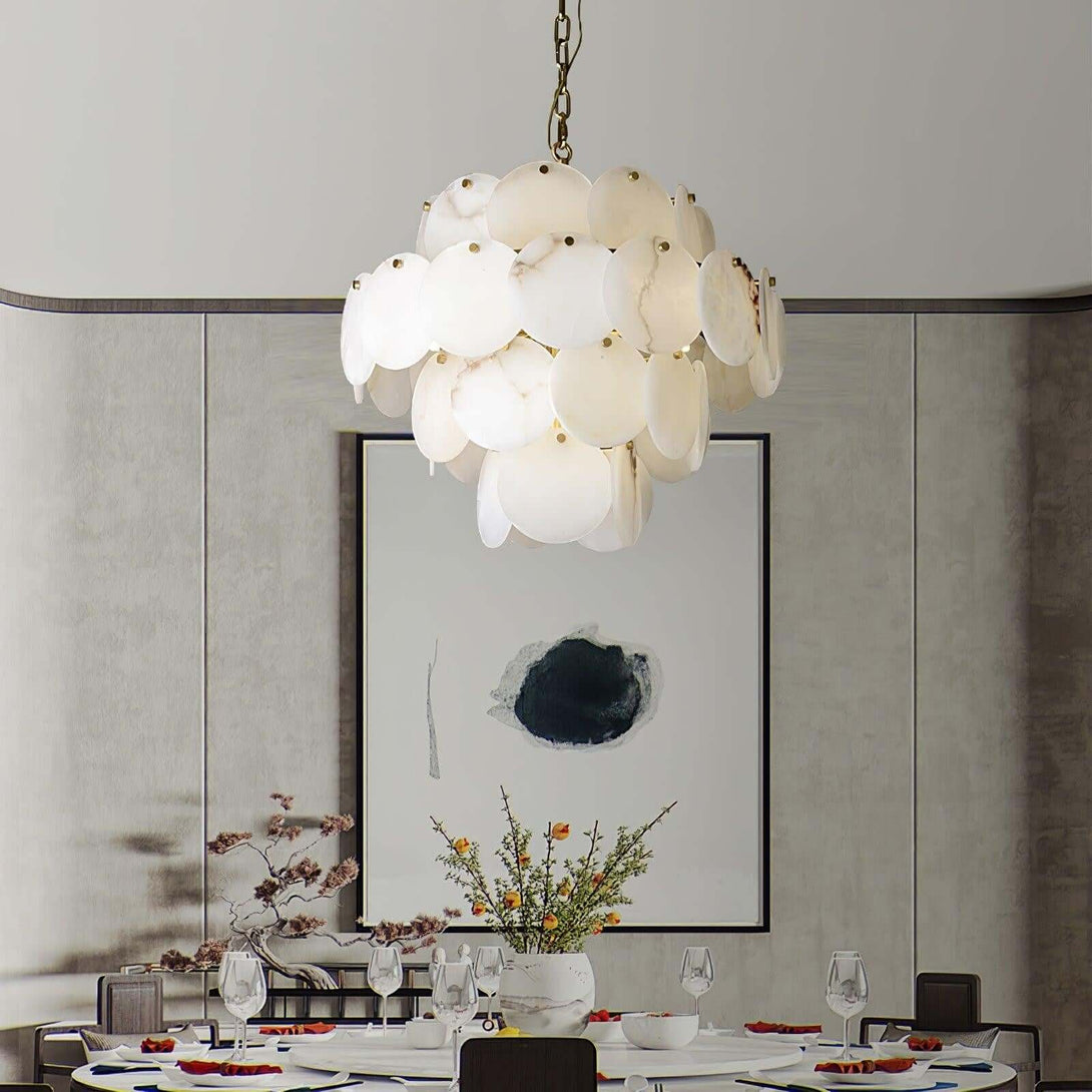 Velimo Alabaster Chandelier – Elegant Circle Chandelier