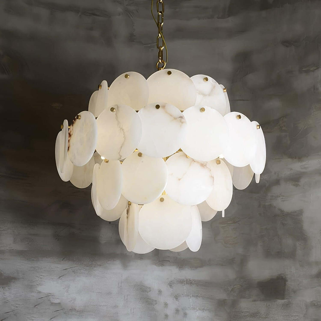 Velimo Alabaster Chandelier – Elegant Circle Chandelier