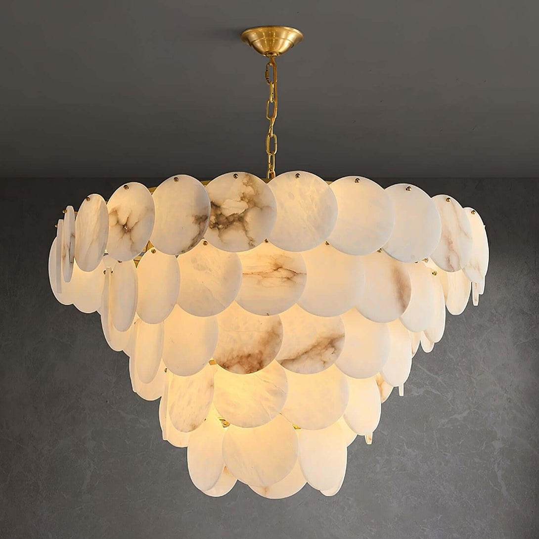 Velimo Alabaster Chandelier – Elegant Circle Chandelier