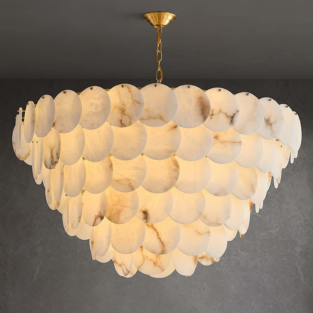Velimo Alabaster Chandelier – Elegant Circle Chandelier