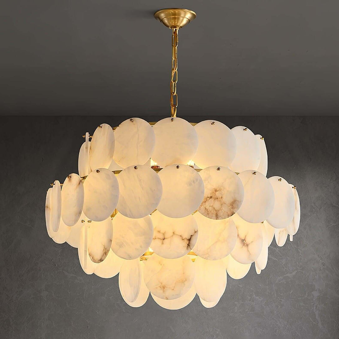 Velimo Alabaster Chandelier – Elegant Circle Chandelier