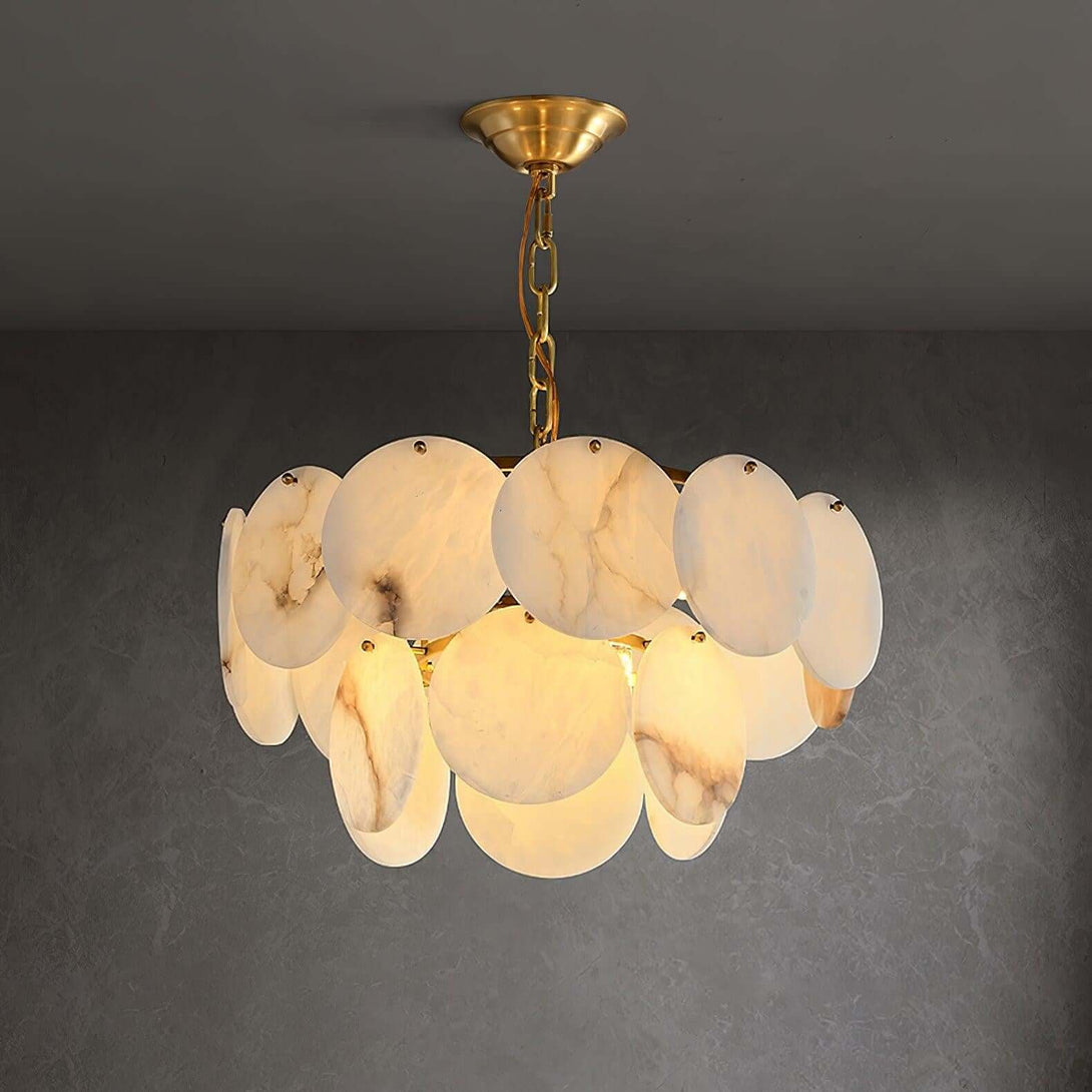 Velimo Alabaster Chandelier – Elegant Circle Chandelier