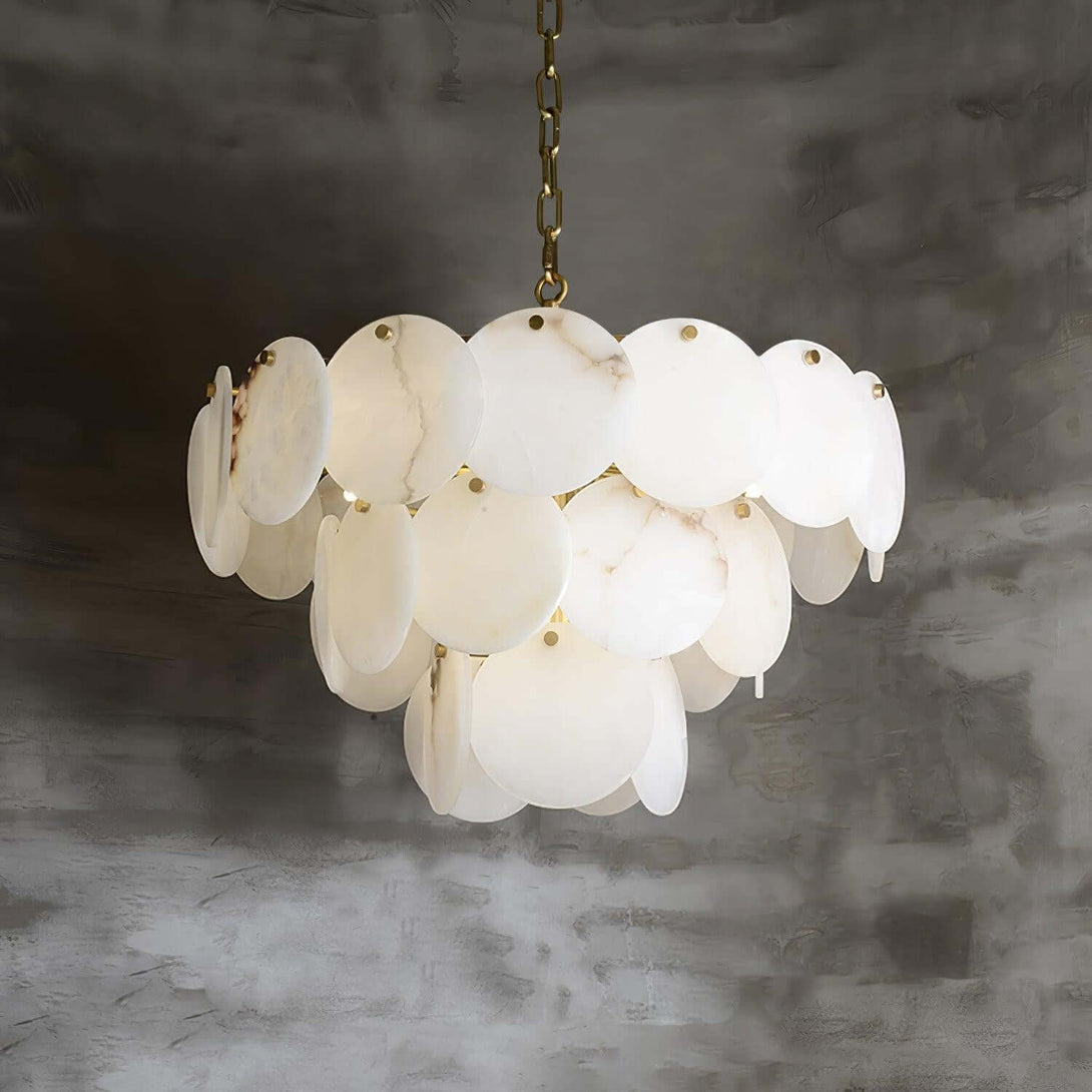 Velimo Alabaster Chandelier – Elegant Circle Chandelier
