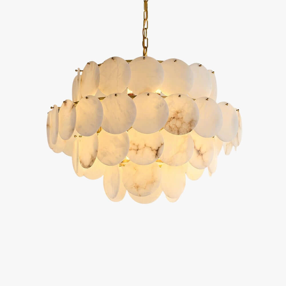 Velimo Alabaster Chandelier – Elegant Circle Chandelier