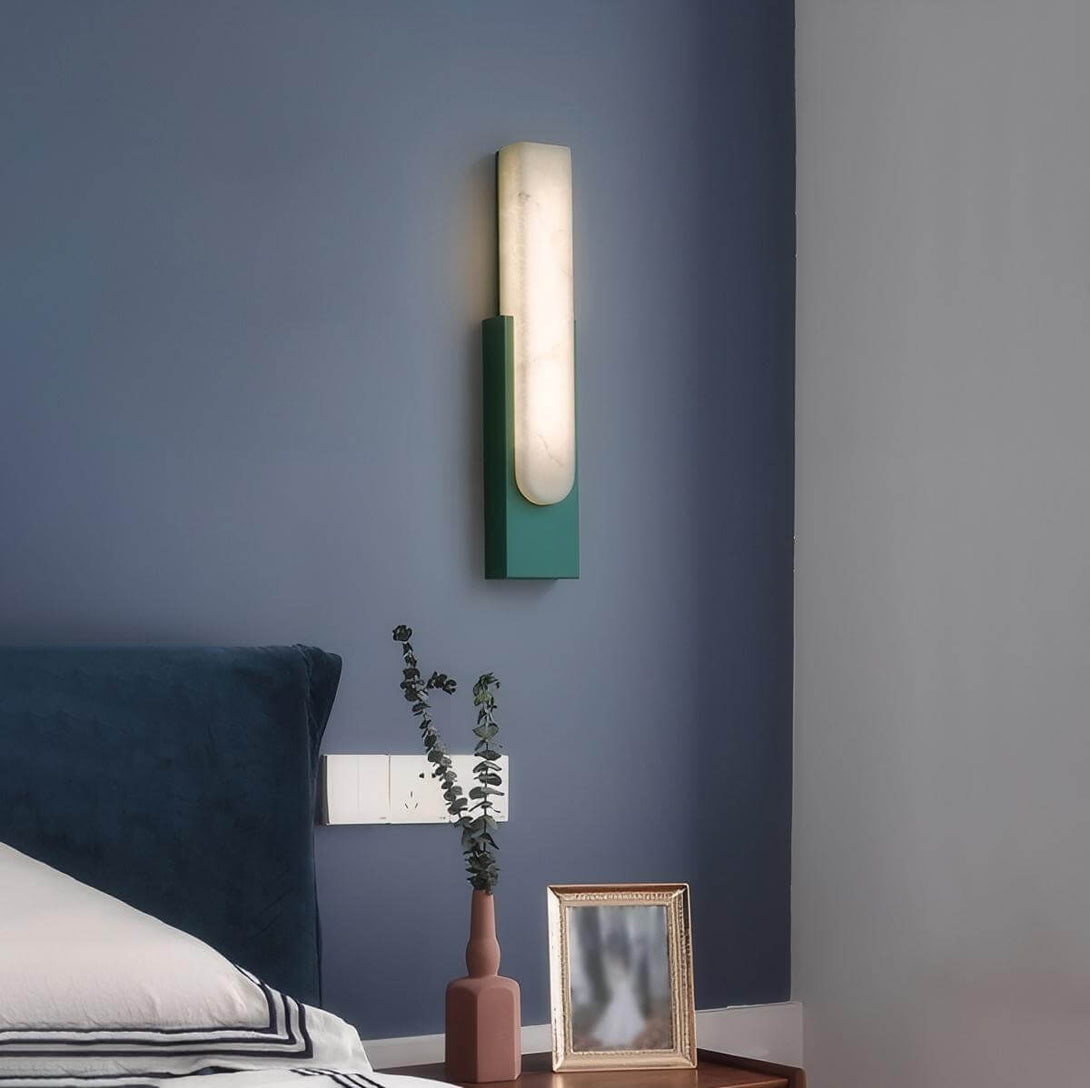 Velin Wall Sconce - Alabaster Wall Sconce for Bedroom