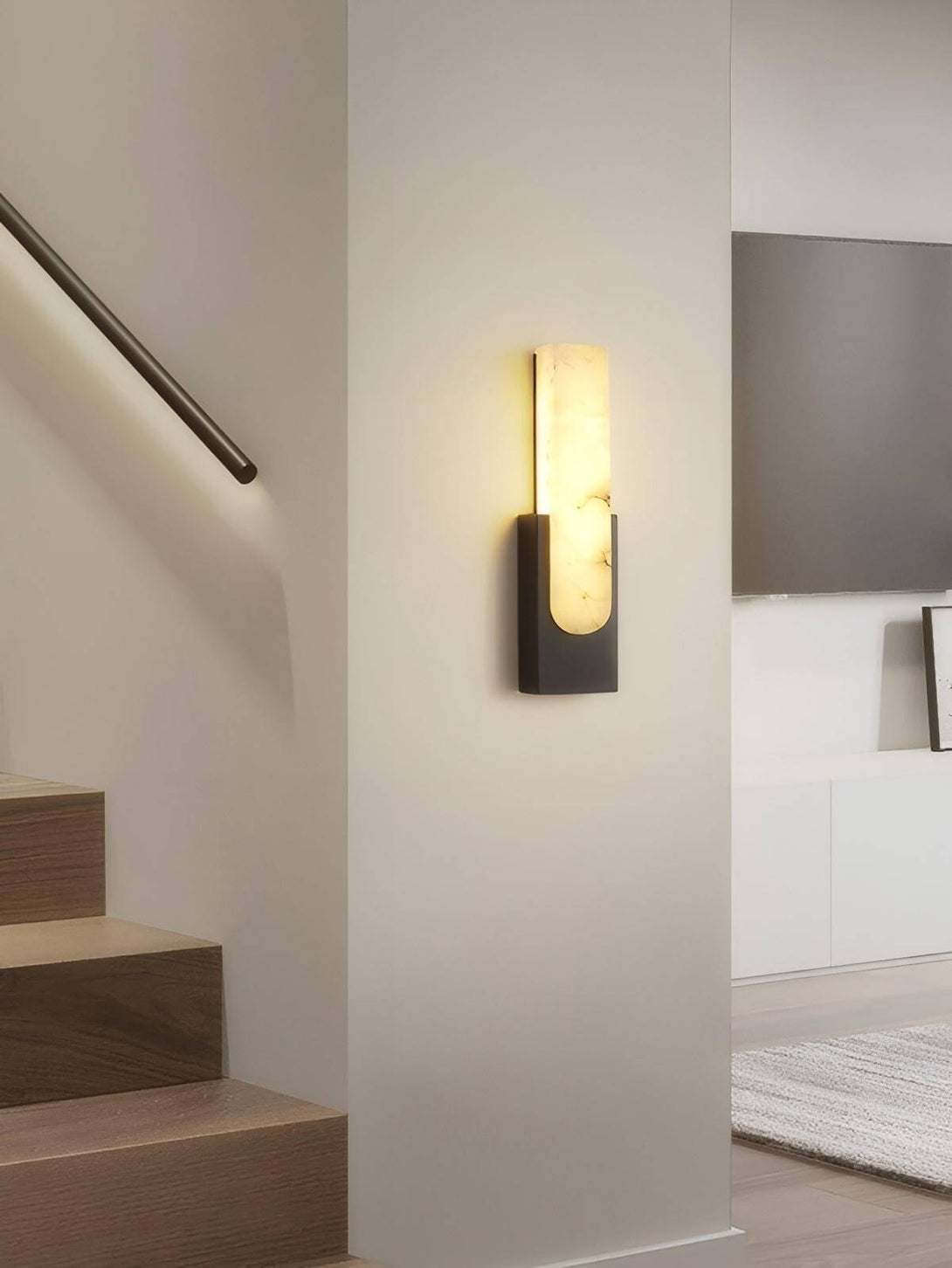 Velin Wall Sconce - Alabaster Wall Sconce for Bedroom