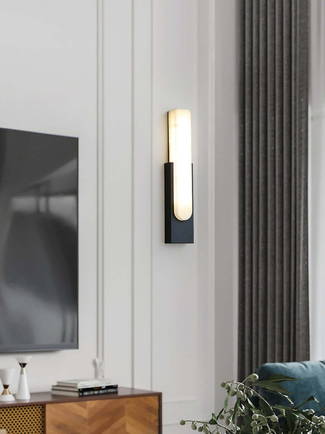 Velin Wall Sconce - Alabaster Wall Sconce for Bedroom