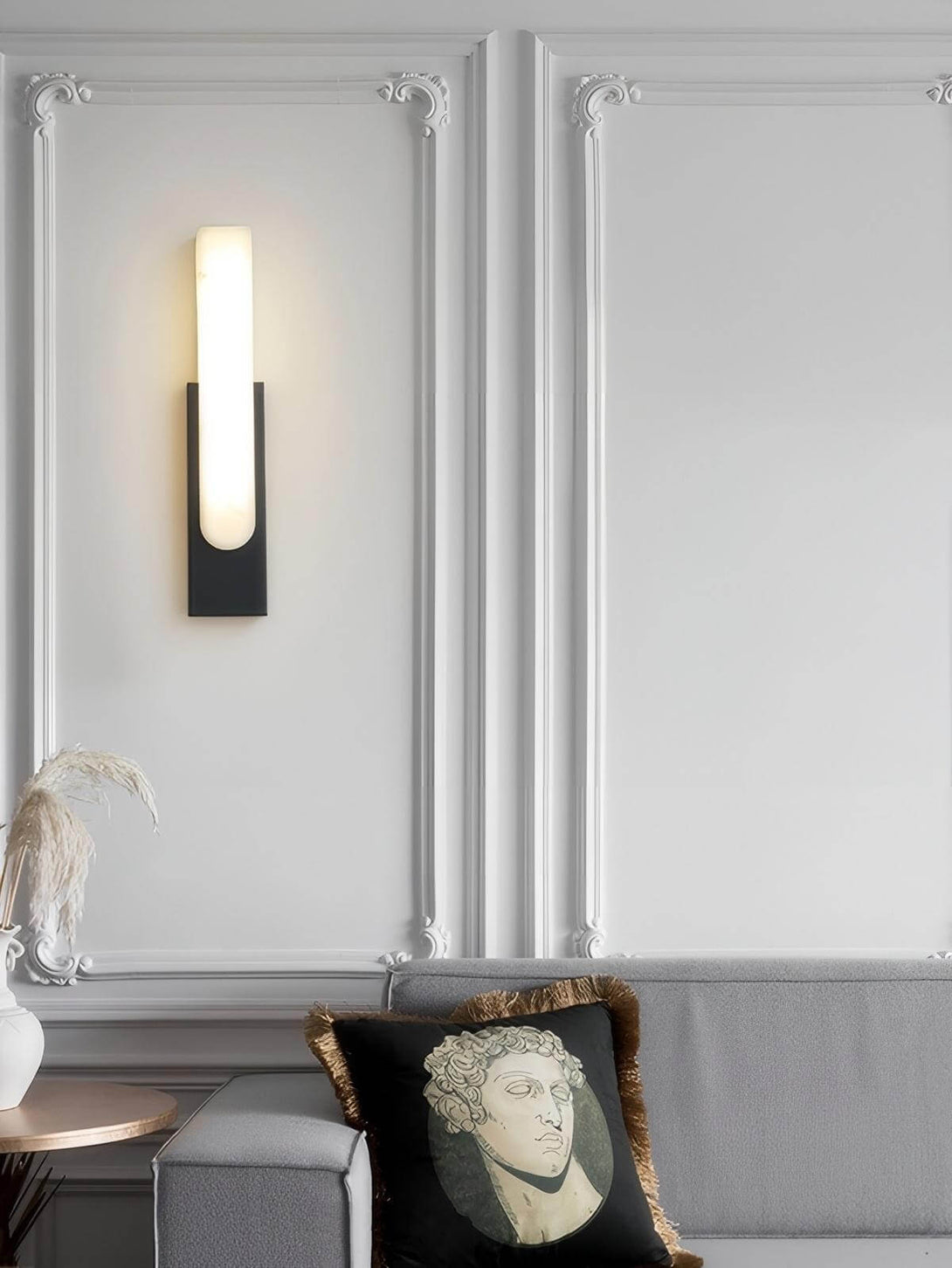 Velin Wall Sconce - Alabaster Wall Sconce for Bedroom