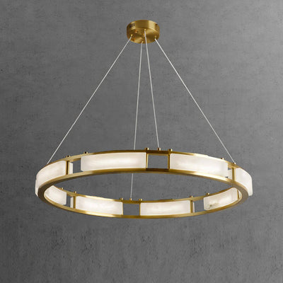 Velquor Alabaster Chandelier | Modern Brass Luxury Lighting | Rossolighting