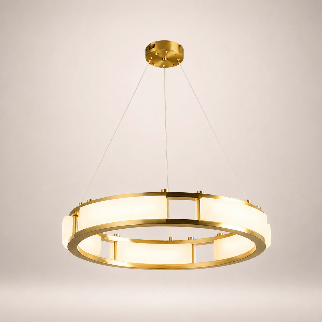 Velquor Alabaster Chandelier | Modern Brass Luxury Lighting | Rossolighting