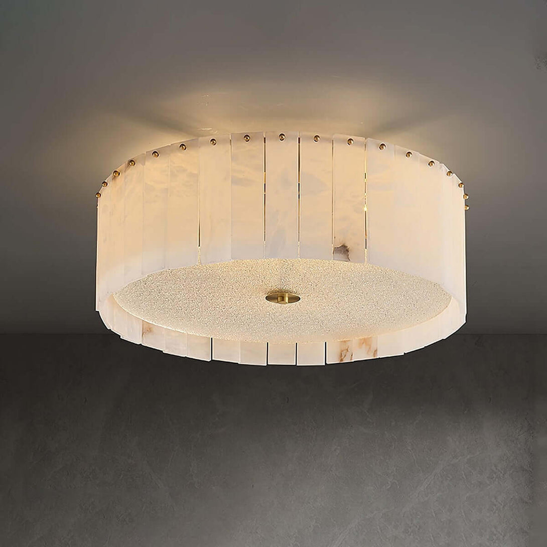 Velura Ceiling Light | Alabaster Flush Mount for Bedrooms & More