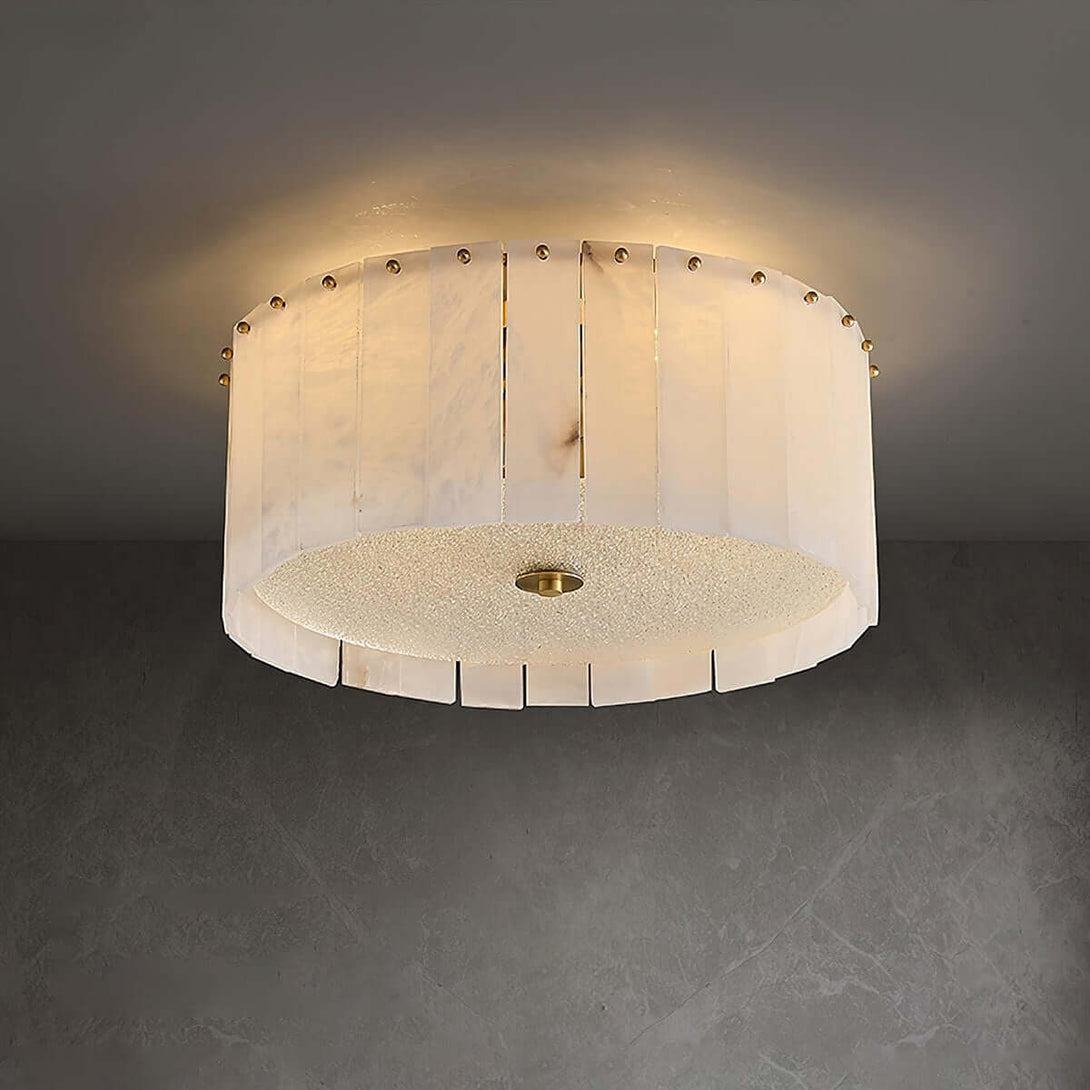 Velura Ceiling Light | Alabaster Flush Mount for Bedrooms & More
