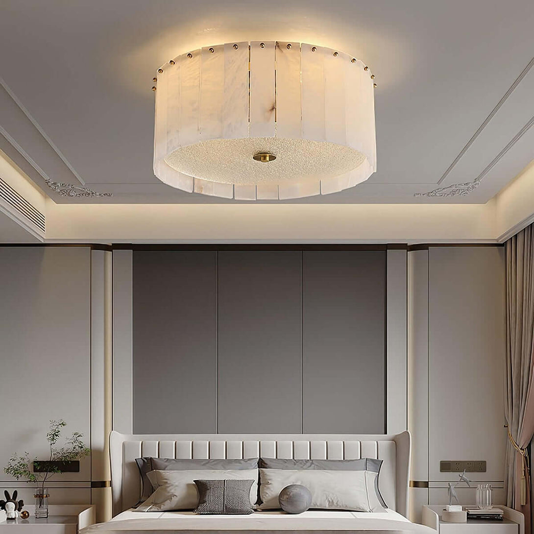 Velura Ceiling Light | Alabaster Flush Mount for Bedrooms & More