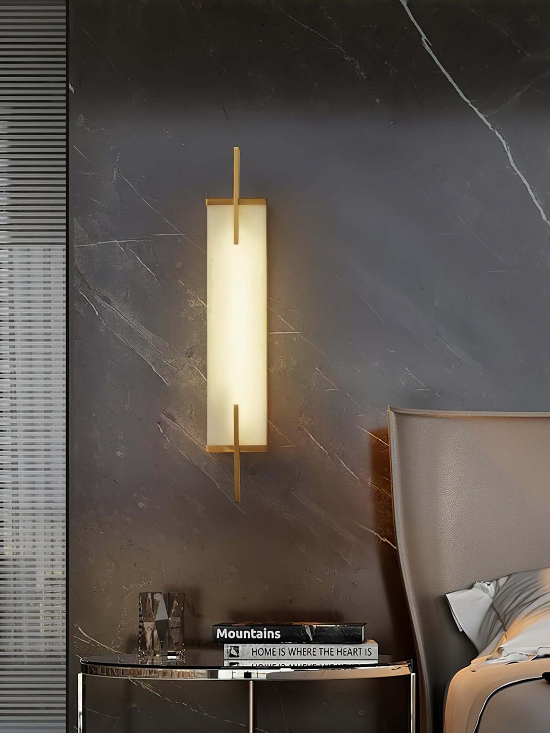 Veyor Alabaster Wall Sconce – Bedside Wall Lights Indoor