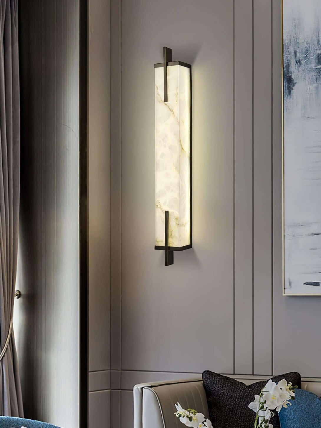 Veyor Alabaster Wall Sconce – Bedside Wall Lights Indoor