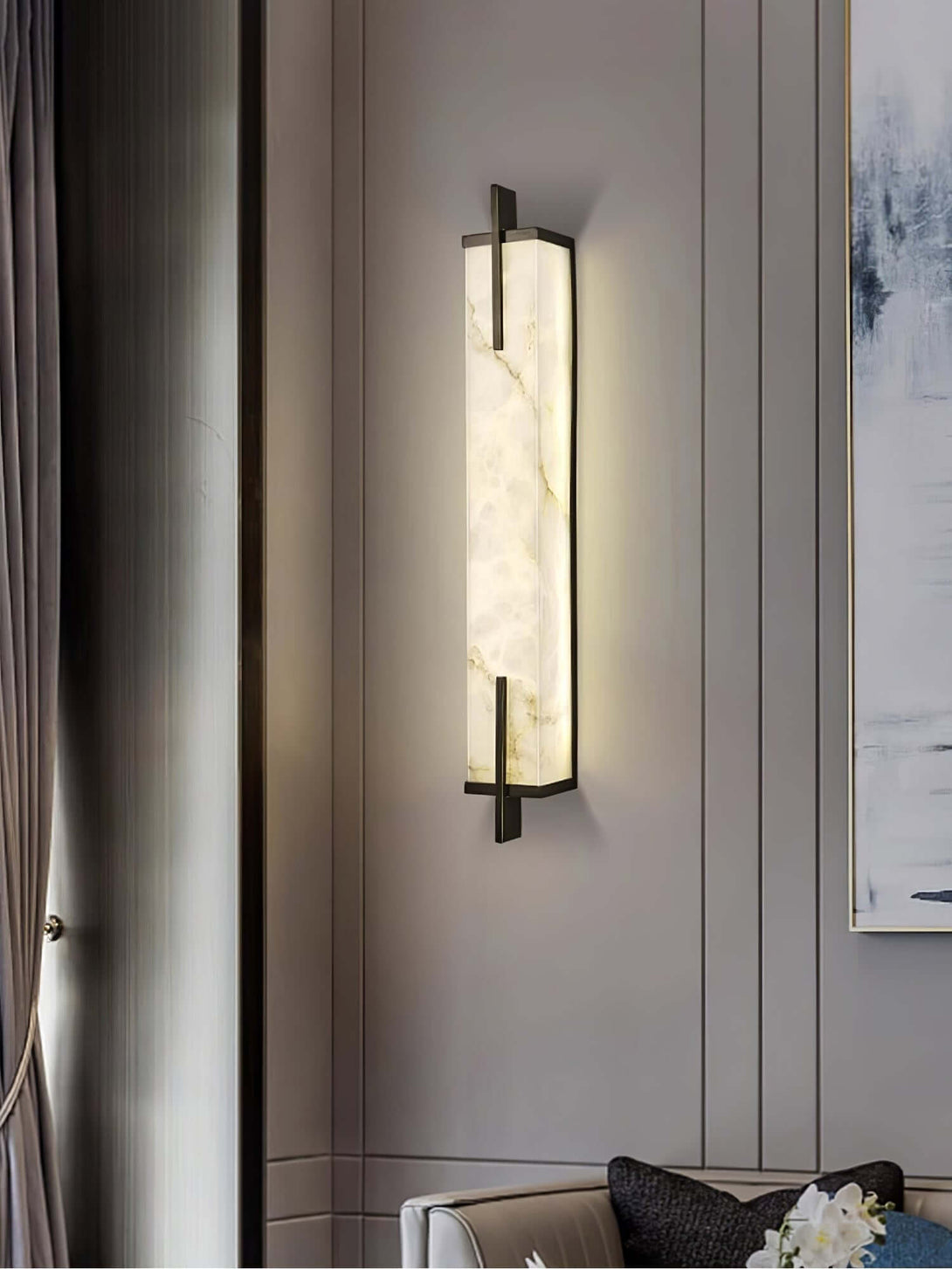 Veyor Alabaster Wall Sconce – Bedside Wall Lights Indoor