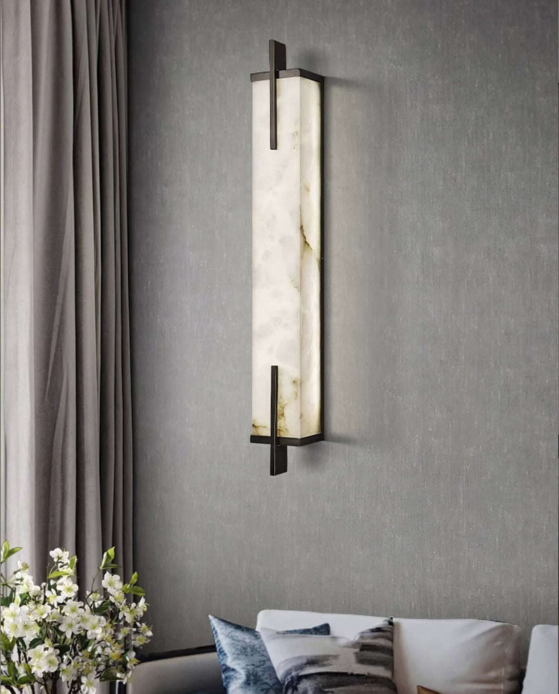 Veyor Alabaster Wall Sconce – Bedside Wall Lights Indoor