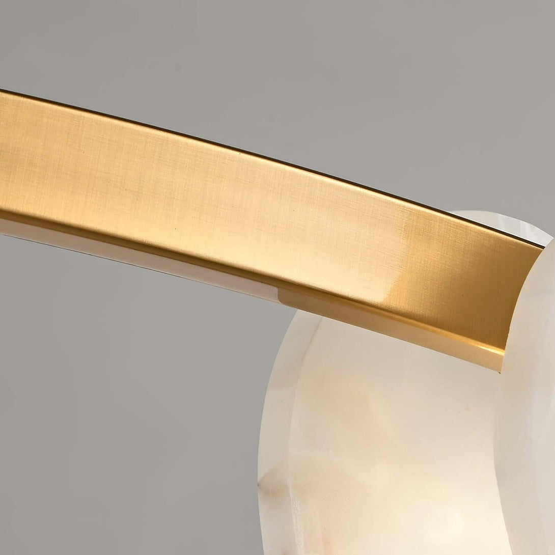 Vezino Alabaster Brass Chandelier | Elegant Bedroom Light
