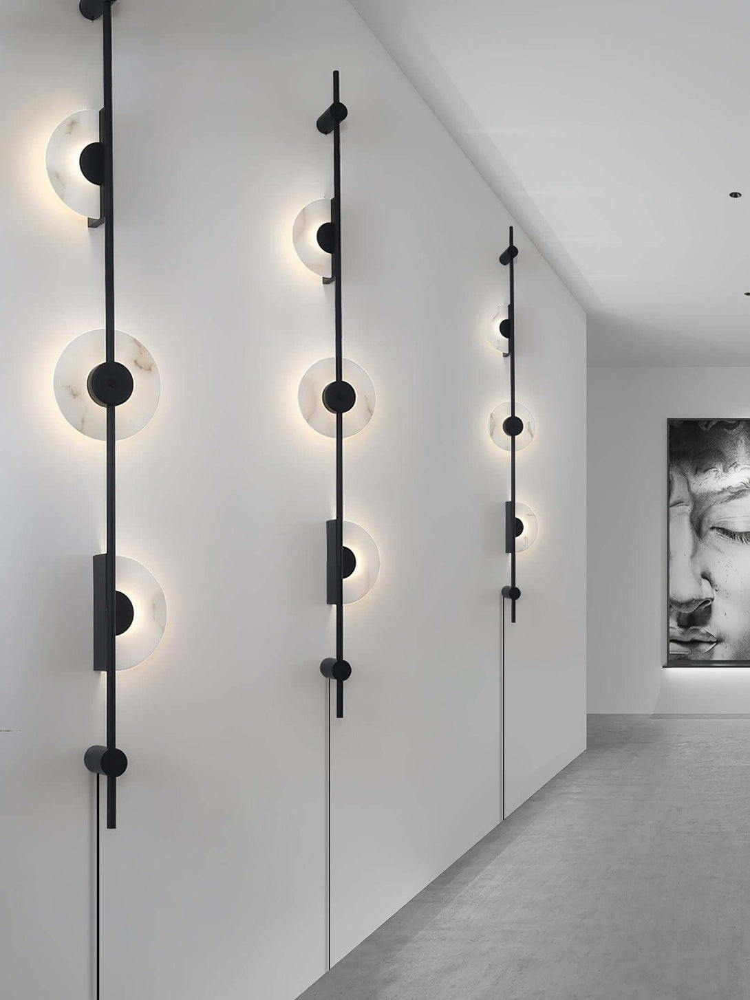 Vilun Plug Wall Sconce – Alabaster Scope, Minimalist Wall Scope
