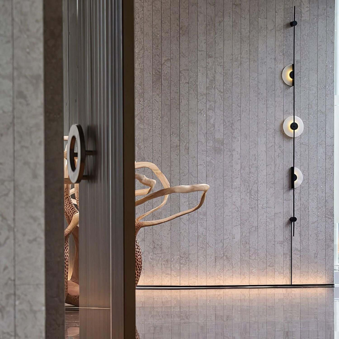 Vilun Plug Wall Sconce – Alabaster Scope, Minimalist Wall Scope