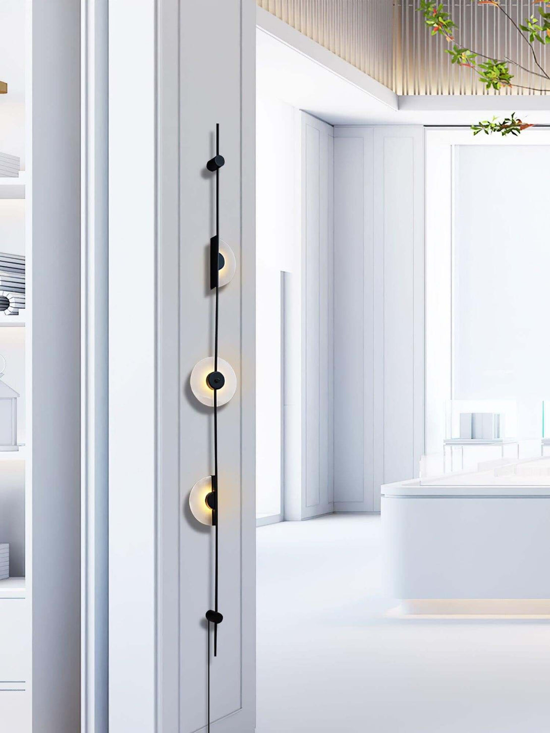 Vilun Plug Wall Sconce – Alabaster Scope, Minimalist Wall Scope