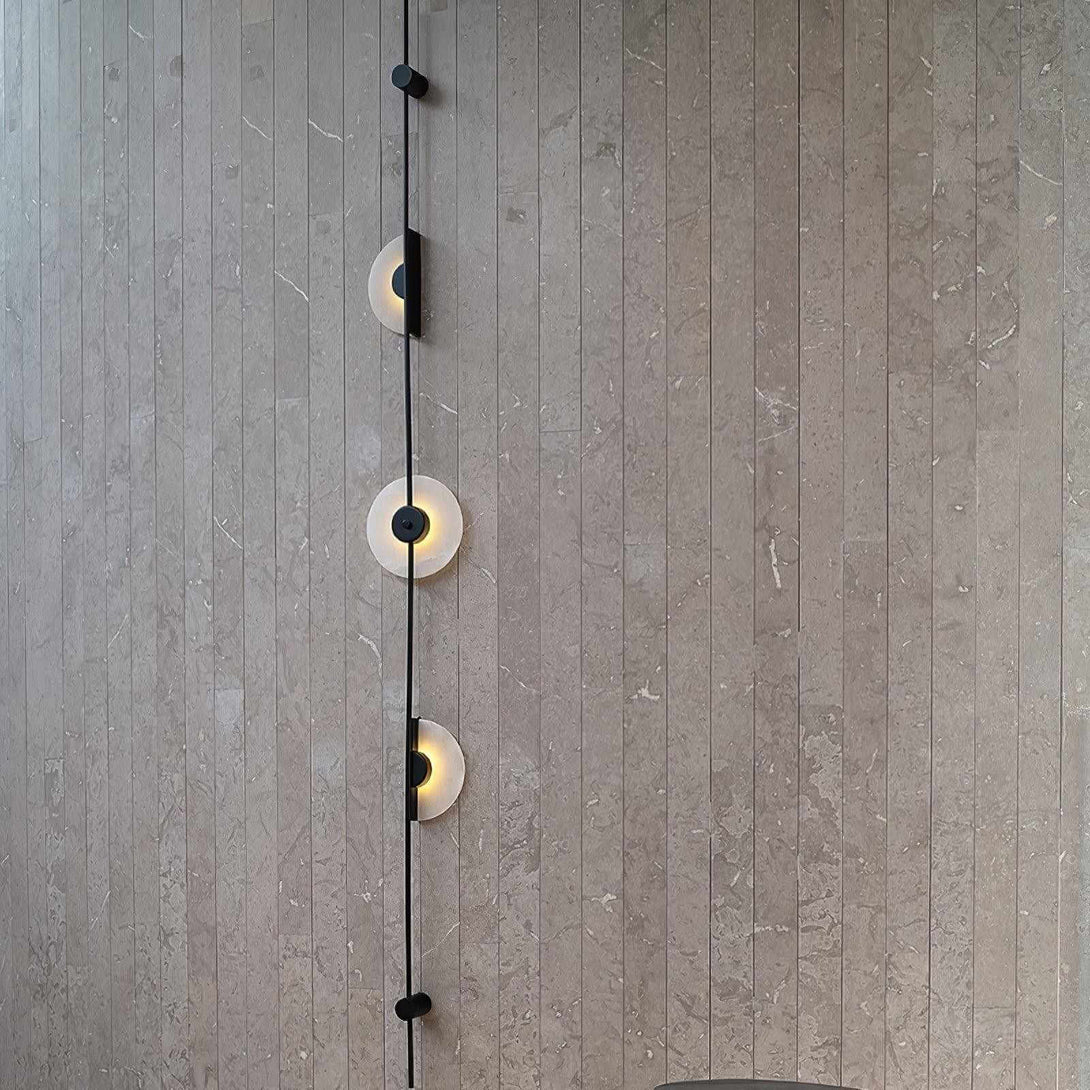 Vilun Plug Wall Sconce – Alabaster Scope, Minimalist Wall Scope