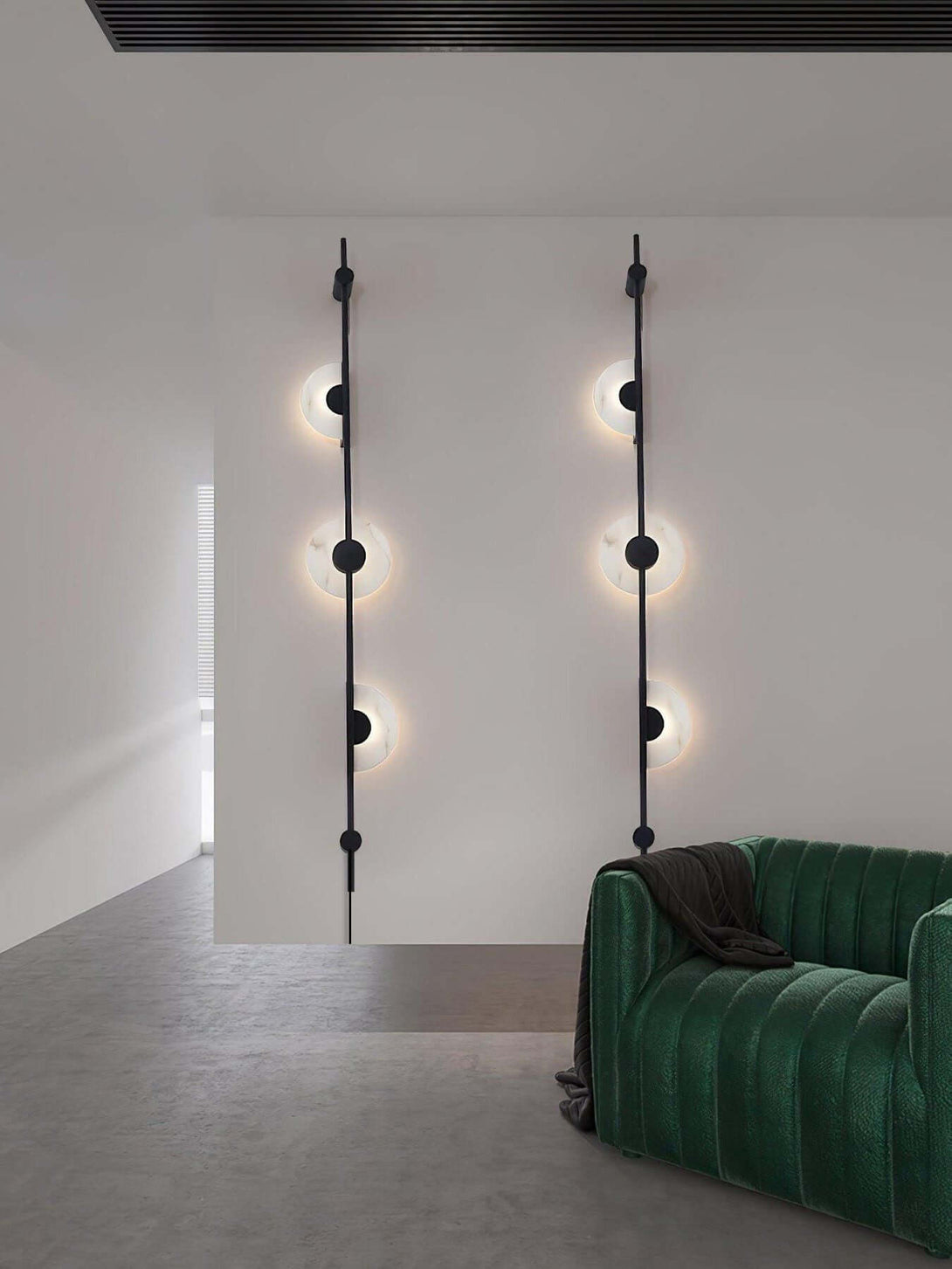 Vilun Plug Wall Sconce – Alabaster Scope, Minimalist Wall Scope