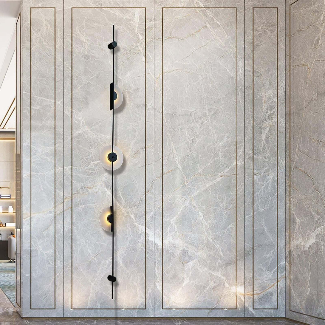 Vilun Plug Wall Sconce – Alabaster Scope, Minimalist Wall Scope